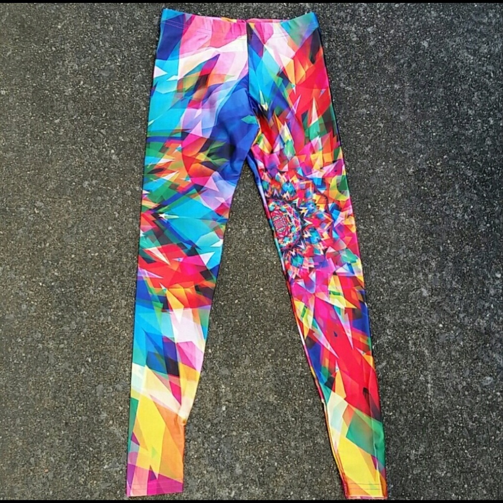 Zara Terez NWT Kaleidoscope Multi Color Leggings L 14